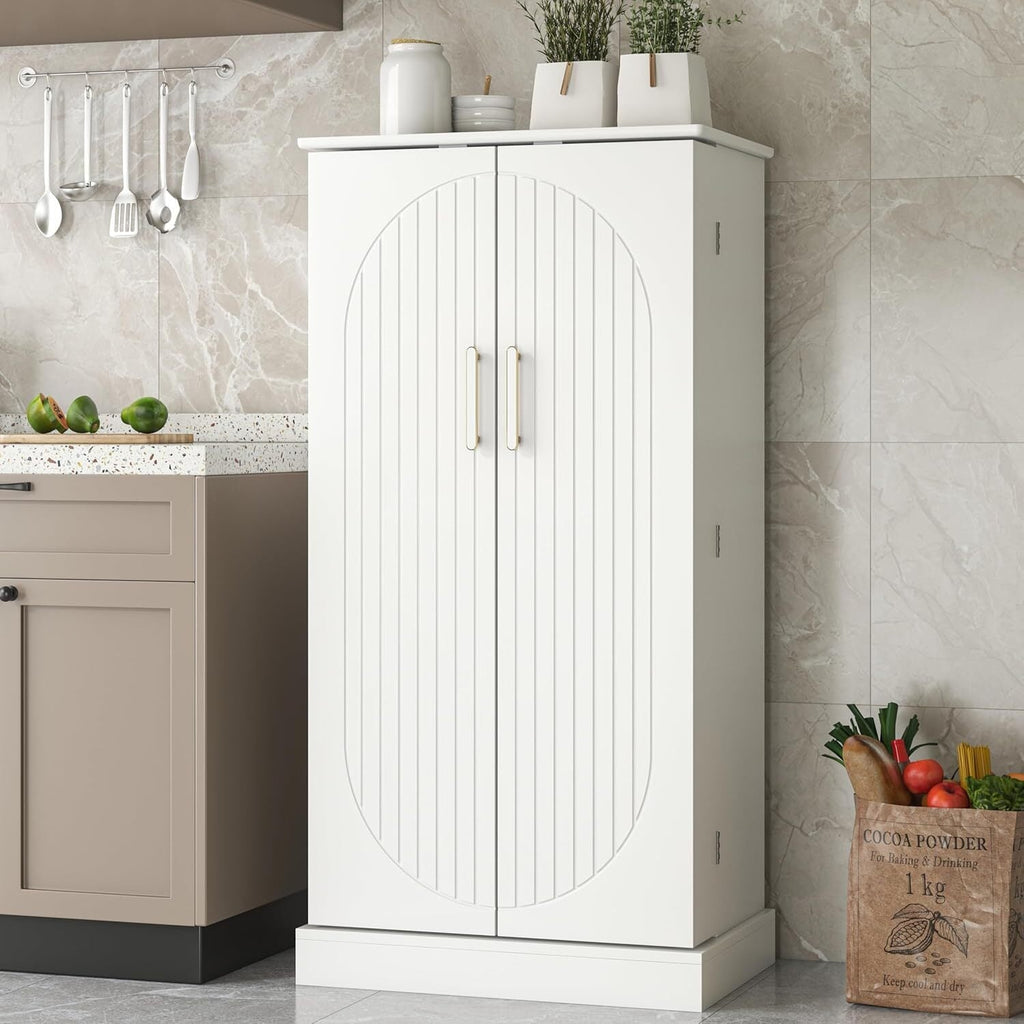 🔥 Hot Sale 47" Kitchen Sideboard with LED, Drawers and Adjustable Shelves