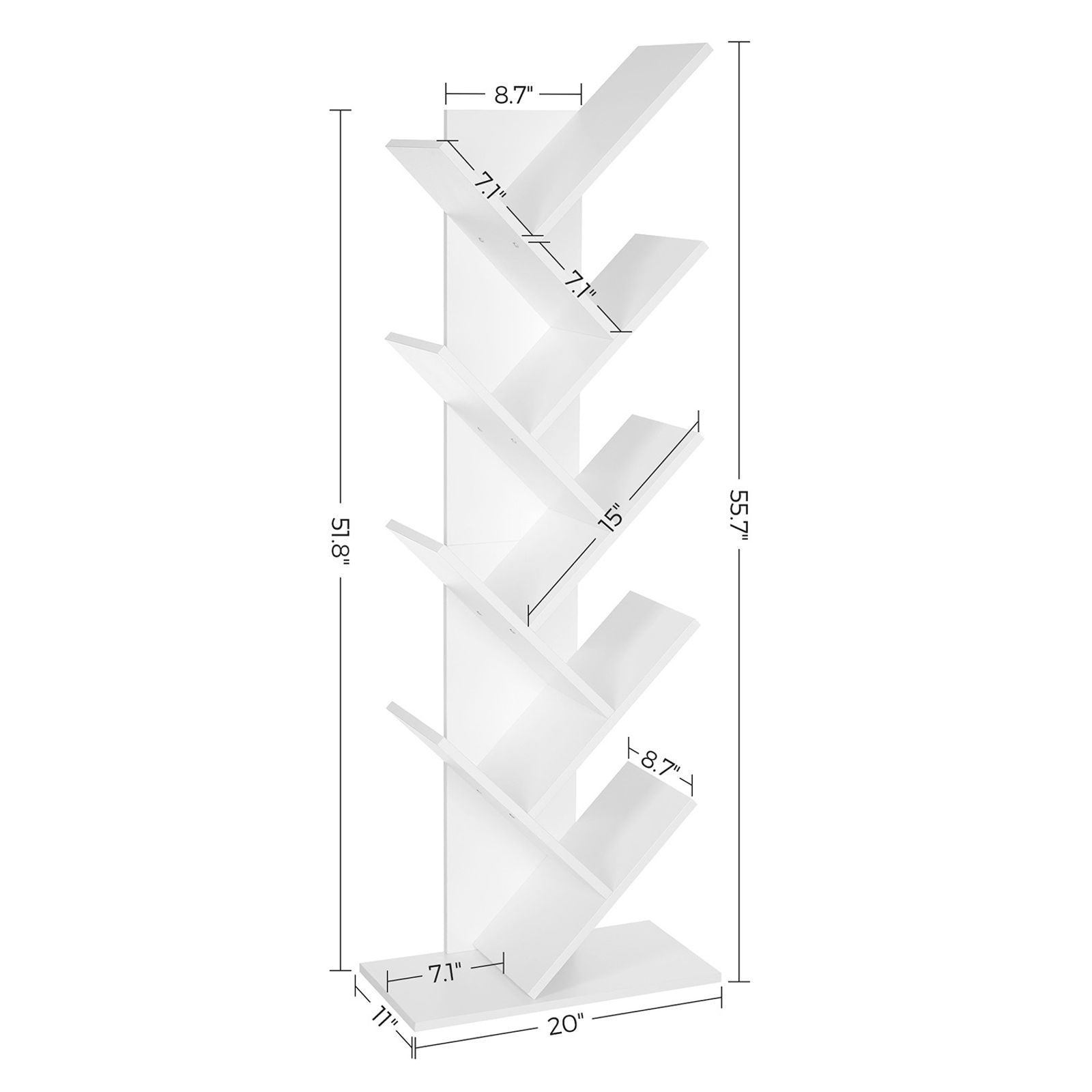 9-Tier Tree Bookshelf